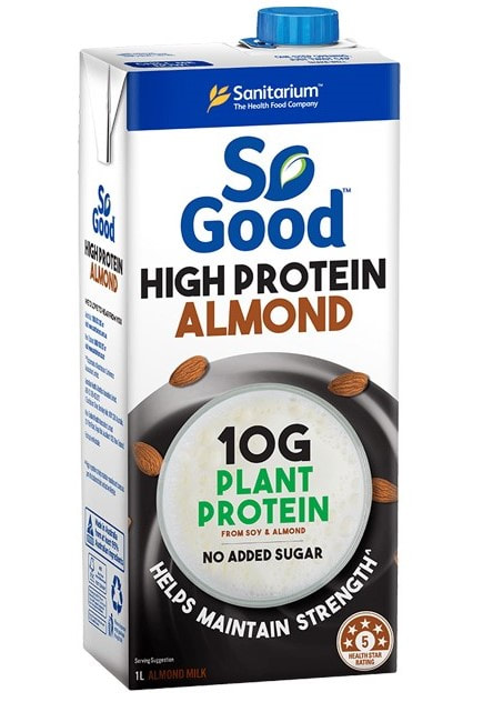High protein almond milk